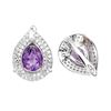 Image 3 : AMETHYST Earrings in 14 K Gold Plated 925 Sterling Silver â€“ Appraised Replacemen