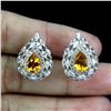 Image 2 : CITRINE Earrings in 14 K Gold Plated 925 Sterling Silver â€“ Appraised Replacement