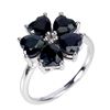 Image 2 : Extremely Rare â€œBlack-Blueâ€ SAPPHIRE Ring in 14 K Gold Plated 925 Ster
