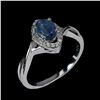 Image 2 : BLUE SAPPHIRE Ring in 14 K Gold Plated 925 Sterling Silver â€“ Size 7 - Appraised 