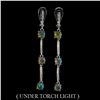 Image 1 : OPAL EARRINGS in 14 K Gold Plated 925 Sterling Silver â€“ Appraised Replacement Va