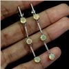 Image 2 : OPAL EARRINGS in 14 K Gold Plated 925 Sterling Silver â€“ Appraised Replacement Va