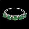 Image 1 : EMERALD Ring in 14 K Gold Plated 925 Sterling Silver â€“ Size 6 - Appraised Replac