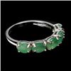 Image 3 : EMERALD Ring in 14 K Gold Plated 925 Sterling Silver â€“ Size 6 - Appraised Replac