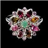 Image 1 : TOURMALINE Ring in 14 K Gold Plated 925 Sterling Silver â€“ Size 6 - Appraised Rep