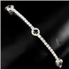 Image 1 : GARNET Bracelet in 14 K Gold Plated 925 Sterling Silver â€“ 7 inches long - Apprai