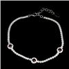 Image 2 : GARNET Bracelet in 14 K Gold Plated 925 Sterling Silver â€“ 7 inches long - Apprai