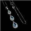 Image 2 : SKY BLUE TOPAZ Necklace in 14 K Gold Plated 925 Sterling Silver â€“ 18 inches long