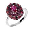 Image 2 : RUBY Ring in 14 K Gold Plated 925 Sterling Silver â€“ Size 6 - Appraised Replaceme