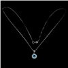 Image 3 : SWISS BLUE TOPAZ  Necklace in 14 K Gold Plated 925 Sterling Silver â€“ 18 inches l