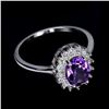 Image 3 : AMETHYST Ring in 14 K Gold Plated 925 Sterling Silver â€“ Size 7.5