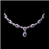 Image 1 : AMETHYST Necklace in 14 K Gold Plated 925 Sterling Silver â€“ 17 inches long- Appr