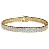 Image 1 : Brilliant 2.00 ct. Natural Diamond Chevron Bracelet in 14k Yellow Gold Plated 925 Sterling Silver- A
