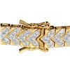 Image 2 : Brilliant 2.00 ct. Natural Diamond Chevron Bracelet in 14k Yellow Gold Plated 925 Sterling Silver- A
