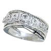Image 1 : Brilliant 0.25 ct. Natural White Diamond Ring in 925 Sterling Silver â€“ Size 5.25