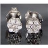 Image 2 : Nice Looking 0.20 ct. Lab Made Diamond Flower Stud Earrings in 925 Sterling Silver - Appraised Repla