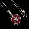 Image 2 : RUBY Ring in 14 K Gold Plated 925 Sterling Silver â€“ 18 inches long - Appraised R