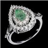 Image 2 : EMERALD Ring in 14k Gold Plated 925 Sterling Silver â€“ Size 9 - Appraised Replace