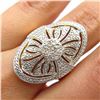 Image 1 : Natural White Diamonds in Gold Plated 925 Sterling Silver Ring, Weight 8.5 grams â€[x=#8220