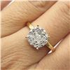 Image 1 : Estimated 0.75-0.8 ct. Natural White Diamonds in Gold Plated 925 Sterling Silver Ring, Weight 2.8 gr