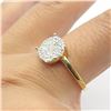 Image 2 : Estimated 0.75-0.8 ct. Natural White Diamonds in Gold Plated 925 Sterling Silver Ring, Weight 2.8 gr