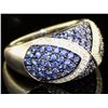 Image 2 : Brilliant 2.14 ct. Paveâ€™ Lab BLUE SAPPHIRE and Natural WHITE DIAMOND Ring â[x=#8