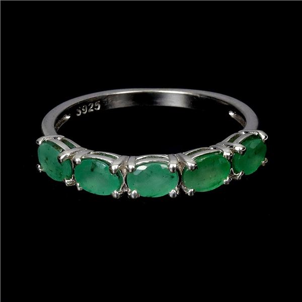 EMERALD Ring in 14 k Gold Plated 925 Sterling Silver â€“ Appraised Replacement Val