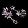 Image 3 : CITRINE, AMETHYST, AQUAMARINE, GARNET, TANZANITE Earrings in 14K Gold Plated 925 Sterling Silver â[x