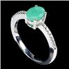 Image 2 : EMERALD Ring in 14k Gold Plated 925 Sterling Silver â€“ Size 7 - Appraised Replace