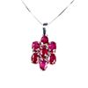 Image 1 : RUBY Necklace in 14K Gold Plated 925 Sterling Silver â€“ Appraised Replacement Val