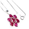 Image 2 : RUBY Necklace in 14K Gold Plated 925 Sterling Silver â€“ Appraised Replacement Val