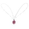Image 3 : RUBY Necklace in 14K Gold Plated 925 Sterling Silver â€“ Appraised Replacement Val