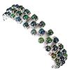 Image 2 : BLACK OPAL Bracelet in 14k Gold Plated 925 Sterling Silver â€“ 7 inches long â[x=#