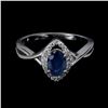 Image 1 : BLUE SAPPHIRE Ring in 14k Gold Plated 925 Sterling Silver â€“ Size 6.5 â€