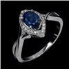 Image 2 : BLUE SAPPHIRE Ring in 14k Gold Plated 925 Sterling Silver â€“ Size 6.5 â€