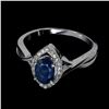 Image 3 : BLUE SAPPHIRE Ring in 14k Gold Plated 925 Sterling Silver â€“ Size 6.5 â€