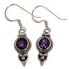 Image 1 : Natural 2.00 ct Round Amethyst Dangle Earrings in 925 Sterling Silver â€“ Appraise