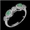 Image 2 : EMERALD Ring in 14K Gold Plated 925 Sterling Silver â€“ Size 8 - Appraised Replace