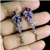 Image 2 : AMETHYST, PERIDOT, SAPPHIRE and TANZANITE Earrings in 14K Gold Plated 925 Sterling Silver â[x=#8364/