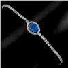 Image 1 : BLUE OPAL Bracelet in 14k Gold Plated 925 Sterling Silver â€“ 7 inches long â[x=#8