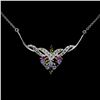 Image 1 : TOURMALINE, SAPPHIRE, TANZANITE Necklace in 14k Gold Plated 925 Sterling Silver â€[x=#8220/