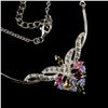 Image 2 : TOURMALINE, SAPPHIRE, TANZANITE Necklace in 14k Gold Plated 925 Sterling Silver â€[x=#8220/