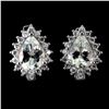 Image 1 : AQUAMARINE Earrings in 14k Gold Plated 925 Sterling Silver â€“ Appraised Replaceme