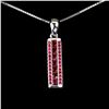 Image 1 : Superb MYANMAR RUBY Necklace, Princess Diamond Cut, in 14k Gold Plated 925 Sterling Silver â[x=#8364