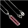 Image 2 : Superb MYANMAR RUBY Necklace, Princess Diamond Cut, in 14k Gold Plated 925 Sterling Silver â[x=#8364