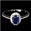 Image 1 : BLUE SAPPHIRE Ring in 14k Gold Plated 925 Sterling Silver â€“ Size 7 â€[x