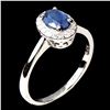 Image 2 : BLUE SAPPHIRE Ring in 14k Gold Plated 925 Sterling Silver â€“ Size 7 â€[x