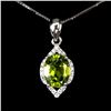 Image 1 : PERIDOT Necklace in 14k Gold Plated 925 Sterling Silver â€“ 18 inches long - Appra