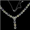 Image 3 : SAPPHIRE Necklace in 14k Gold Plated 925 Sterling Silver â€“ 18 inches long - Appr