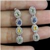 Image 2 : SAPPHIRE Earrings in 14k Gold Plated 925 Sterling Silver â€“ Appraised Replacement